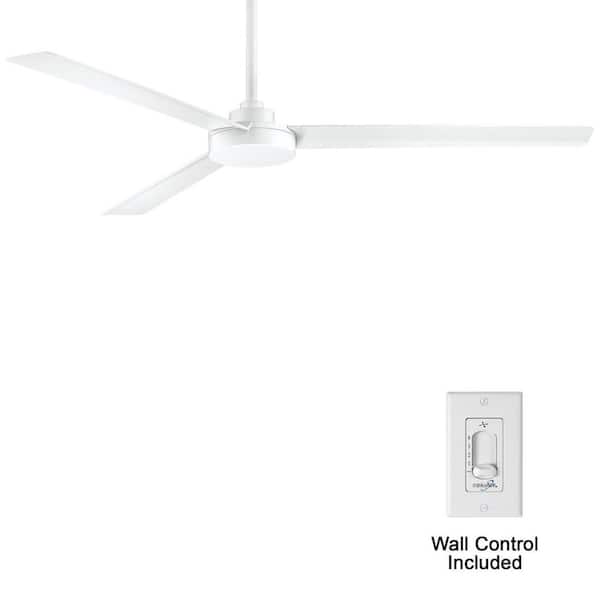 Roto XL 62 in. Indoor/Outdoor Flat White Ceiling Fan with Wall Control