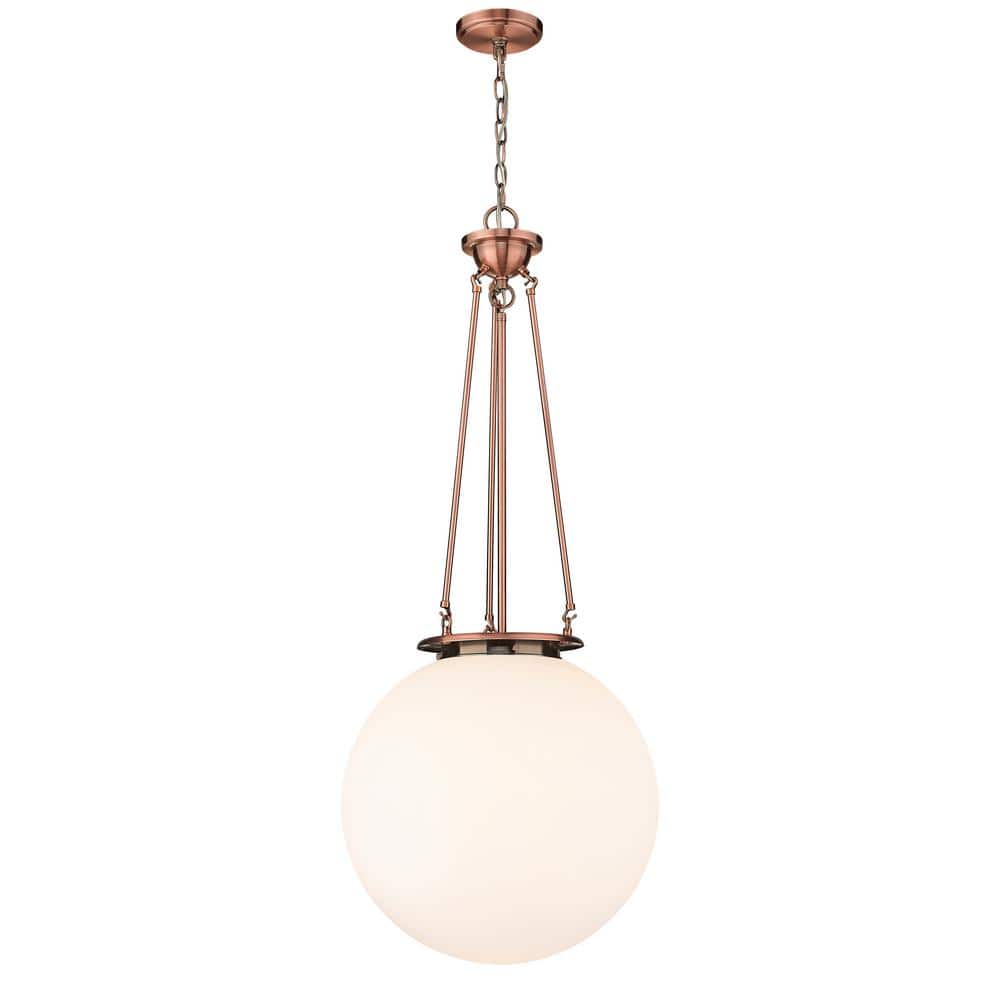 Beacon 100-Watt 1-Light Antique Copper Shaded Mini Pendant Light with Painted Glass Shade price history on PriceWatchPro