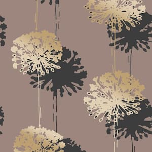 Hamsun Light Brown Dandelion Paper Strippable Wallpaper (Covers 56.4 sq. ft.)