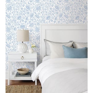 Blue Bell Paisley Trail Bohemian Peel and Stick Wallpaper 30.75 sq. ft.