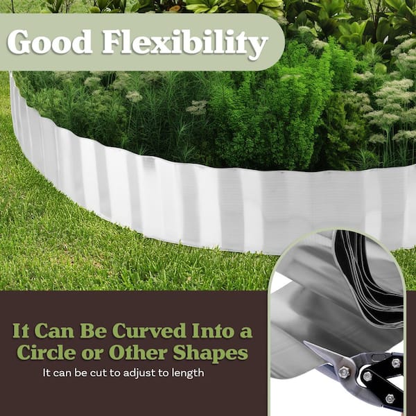 6.25 in. x 16 ft. Galvanized Steel Lawn Edging Landscape Border