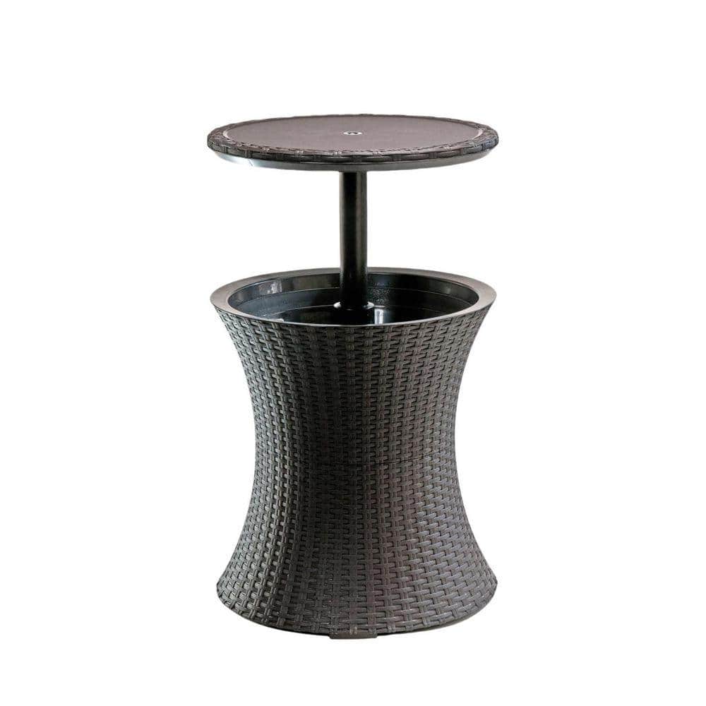 Resin Pacific Cool Bar Patio Outdoor Bistro and Hot Tub Side Table with 7.5 Gal. Beer and Wine Cooler with Extension price history on PriceWatchPro