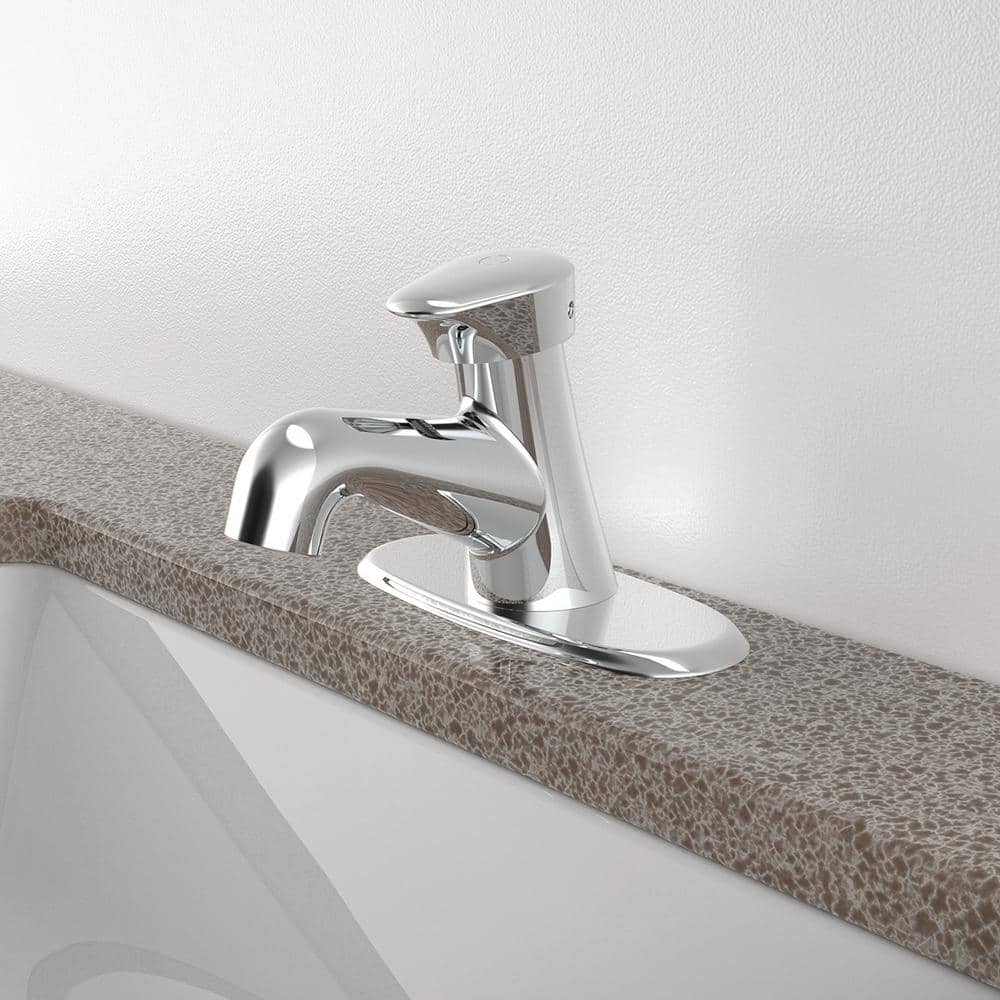 Polished Chrome Easy-Push ADA Compliant Single Handle Faucet