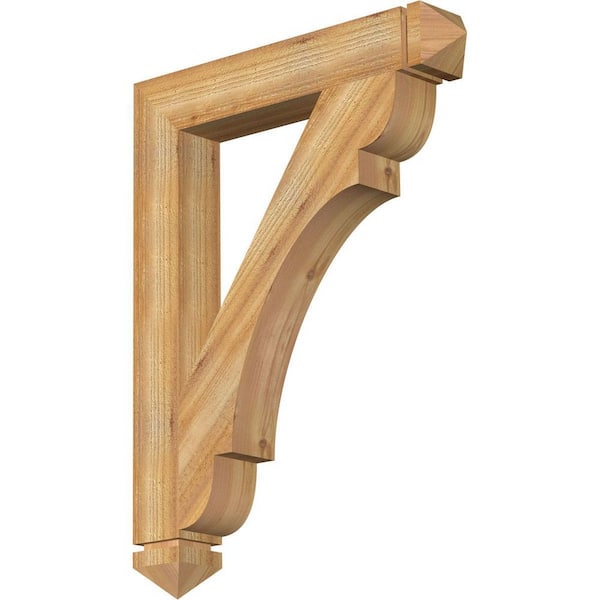Ekena Millwork 4 in. x 34 in. x 26 in. Western Red Cedar Olympic Arts and Crafts Rough Sawn