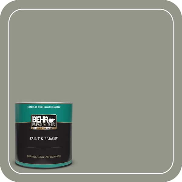 BEHR PREMIUM PLUS 1 qt. #ECC-36-1 Shady Willow Semi-Gloss Enamel Exterior Paint & Primer