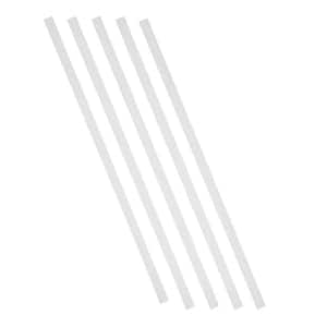 26 in. x 3/4 in. White Aluminum Square Deck Railing Baluster (5-Pack)