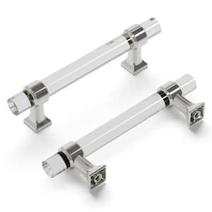 Crystal Palace 3-3/4 in. (96 mm) Center to Center Crysacrylic with Polished Nickel Glam Zinc Bar Pull (10 Pack )