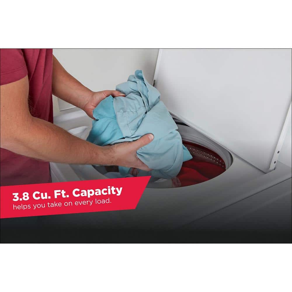 Amana 3.8 Cu. Ft. White Stainless Steel High-Efficiency Top Load Washer