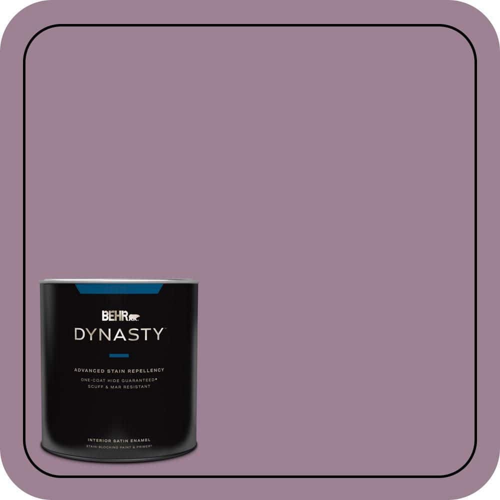 1 qt. #S110-5 Garden Plum One-Coat Hide Satin Enamel Interior Stain-Blocking Paint & Primer price history on PriceWatchPro