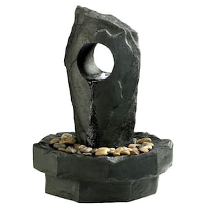 Gropius Infinity Cascading Stone Bonded Resin Garden Fountain