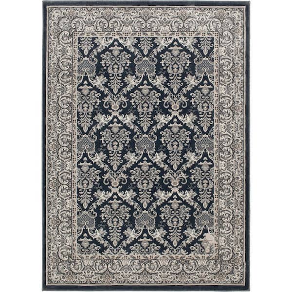 Kurdamir Elegante Nightfall 8 ft. x 11 ft. Traditional Polypropylene Area Rug