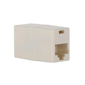 In-Line Ethernet Cord Coupler, Almond