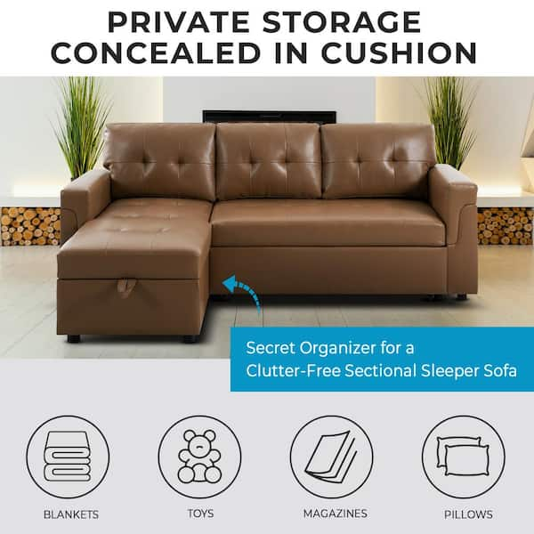 Mini sectional sleeper sofa best sale