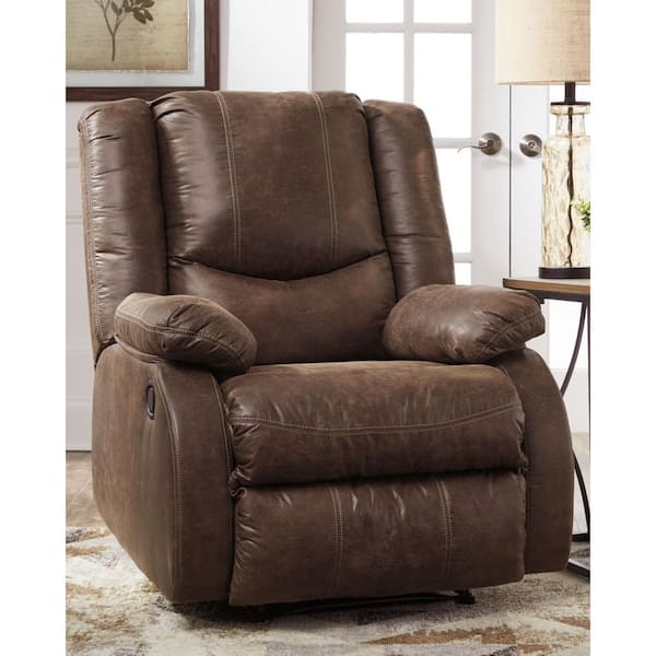 Bladewood Brown Faux Leather Standard Recliner