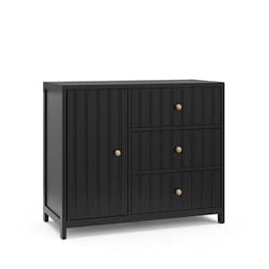 Teddi Black 3-drawer 39.29 in. Wide Combo Dresser