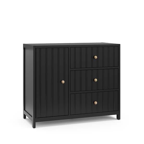Graco Teddi Black 3-drawer 39.29 in. Wide Combo Dresser