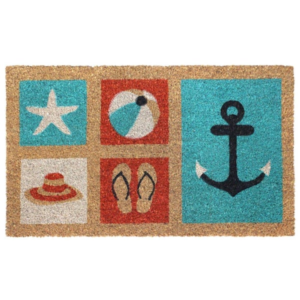 RugSmith Multi Beach 18 in. x 30 in. Doormat