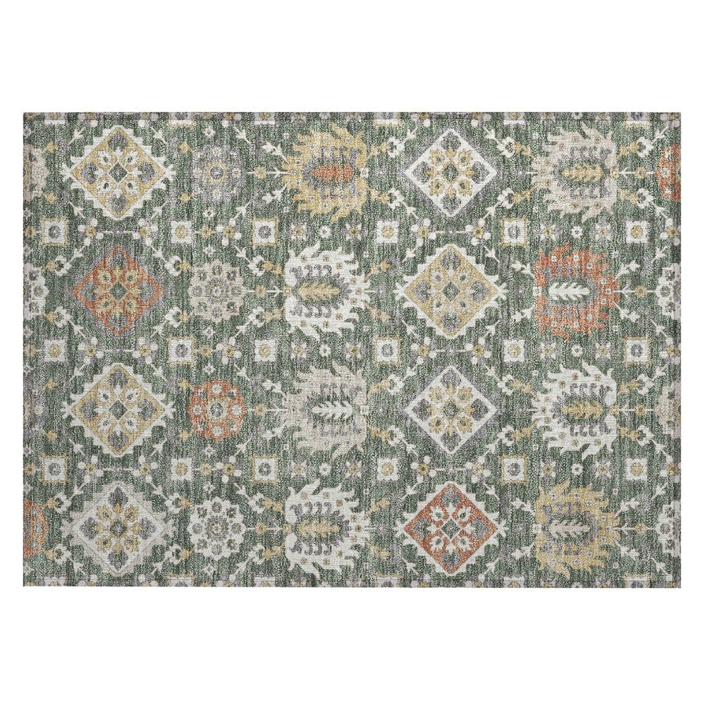 Chantille Machine Washable Indoor/Outdoor Abstract ACN2200 Green 1 ft. 8 in. x 2 ft. 6 in. Accent Rug price history on PriceWatchPro