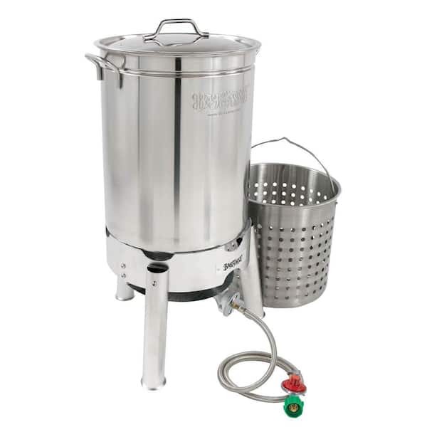 BAYOU CLASSIC 44 qt. Stainless Steel Boil and Steam Cooker Kit