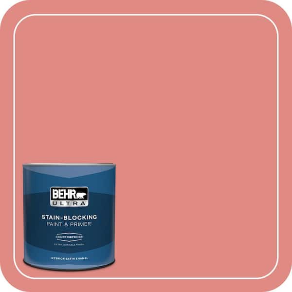 BEHR ULTRA 1 qt. Home Decorators Collection #HDC-SP16-12 Begonia Extra Durable Satin Enamel Interior Paint & Primer