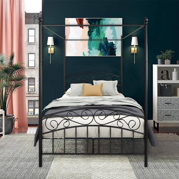 Metal Noise Free Canopy Bed Frame, Free Queen Size Bedroom Suite
