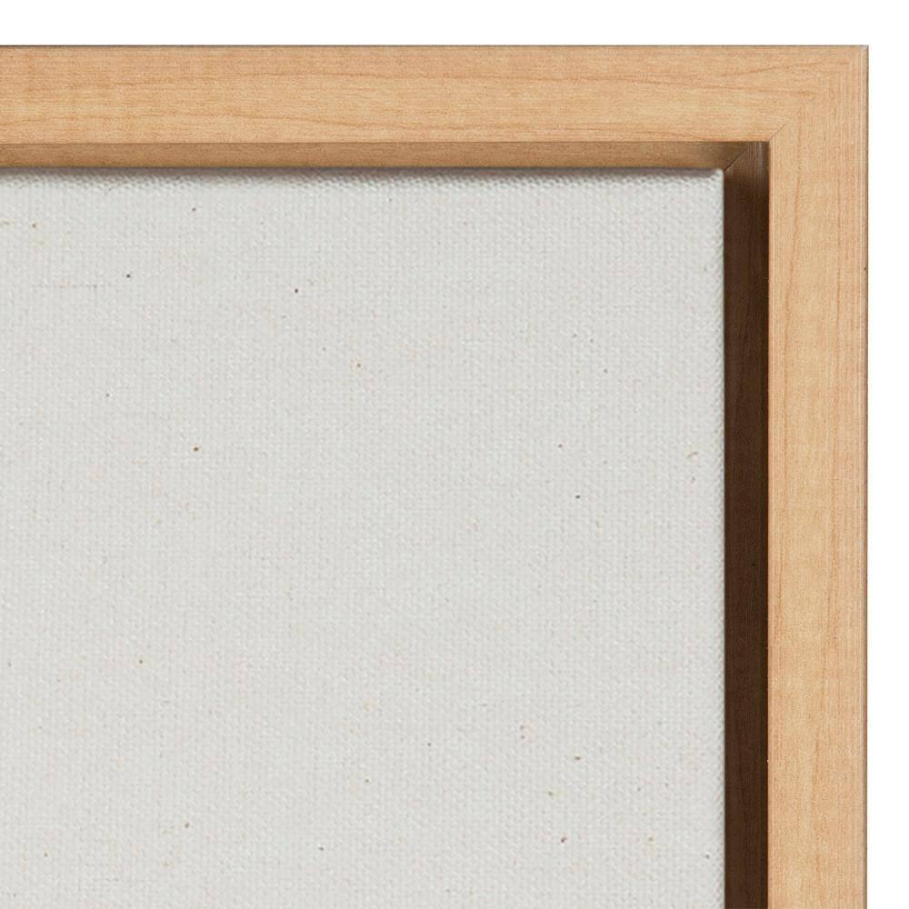 Natural Framed Canvas Wall Art with Sea Turtles, 18" x 24"