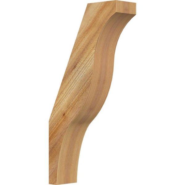 Ekena Millwork 4"W x 12"D x 24"H Funston Rough Sawn Knee Brace, Western Red Cedar