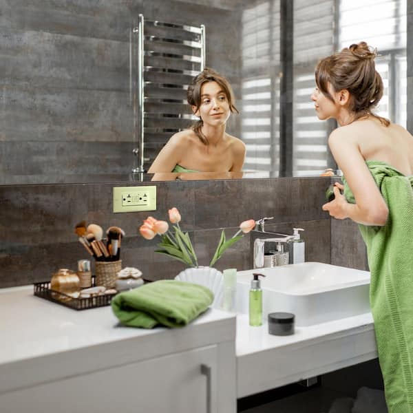 20 Amp 125-Volt GFCI Duplex Outlet, Tamper-Resistant GFI Receptacles with LED Indicator, Light Almond (10-Pack)