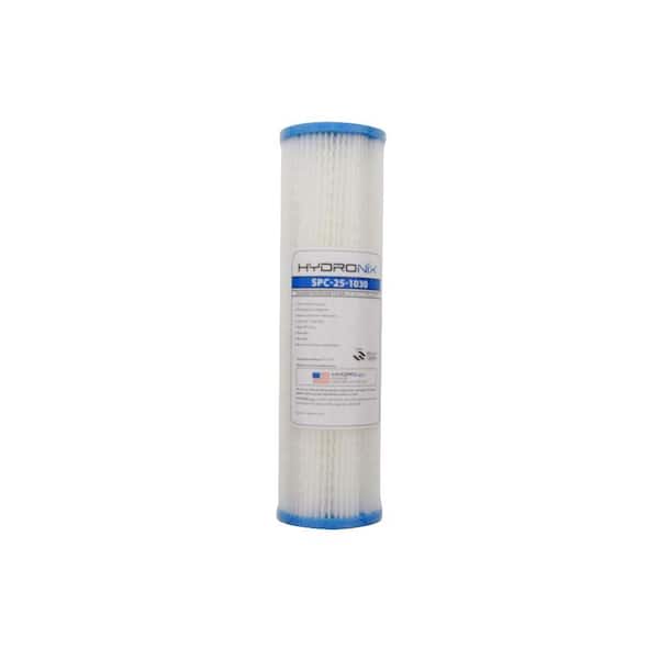 HYDRONIX SPC-25-1030 2.5 in. x 9-3/4 in. 30 Micron Polyester Pleated Filter