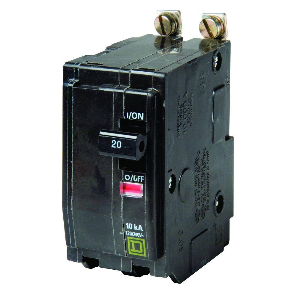 Square D QO120 120/240V Plug-in Miniature Circuit Breaker for sale online 