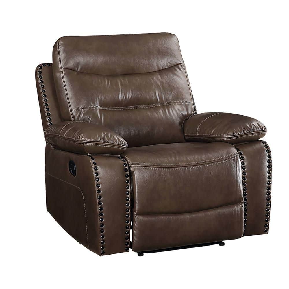 Acme Furniture Aashi Brown Leather-Gel Match Leather Recliner