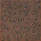 Bubbles 1.6 ft. x 1.6 ft. Glue Up Foam Ceiling Tile in Antique Copper Orange