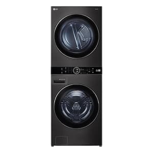 27 in. WashTower Laundry Center with 4.5 cu. ft. Washer & 7.2 cu. ft. Heat Pump Ventless Dryer with Steam, Black Steel
