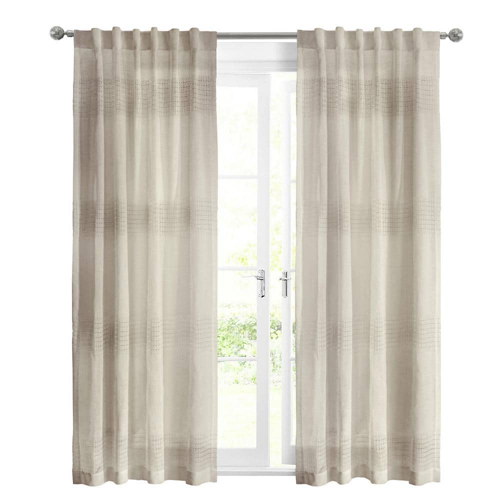 Habitat Lindsey Linen Polyester Faux Linen 52 in. W x 84 in. L Back Tab