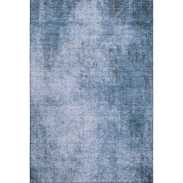 Mayfield Premium Machine Washable Abstract AMF1903 Blue 10 ft. x 14 ft. Area Rug