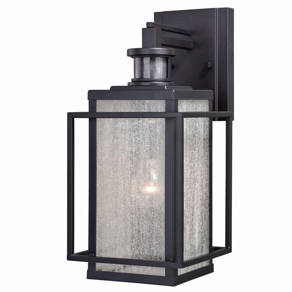 NORTH AVENUE Winfield Bronze Motion Sensor Dusk to Dawn Outdoor Mission Wall Sconce Lantern Light