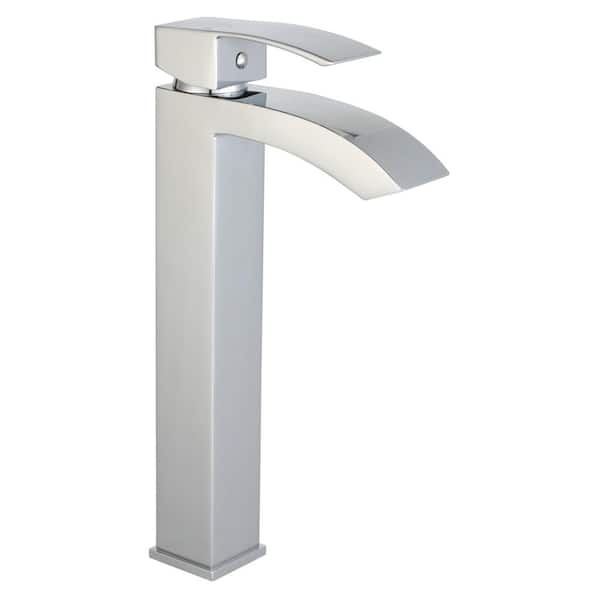 Eisen Home Marella Single-Handle Single-Hole Vessel Bathroom Faucet in Polished Chrome