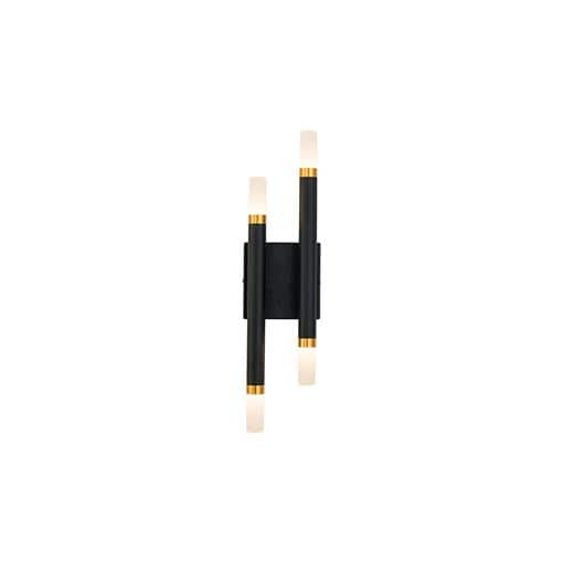 Black Aluminum Cylinder Dimmable LED Wall Sconce