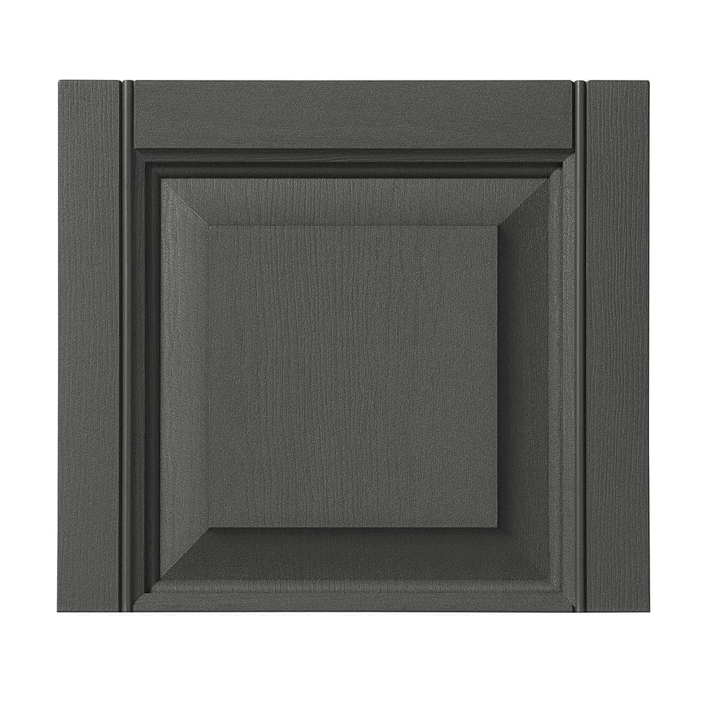 15 in. x 13 in. Polypropylene Raised Panel Transom Design in Spanish Moss Shutter Tops Pair price history on PriceWatchPro