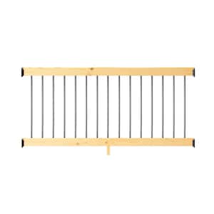 6 ft. Southern Yellow Pine Rail Kit with Aluminum Round Balusters