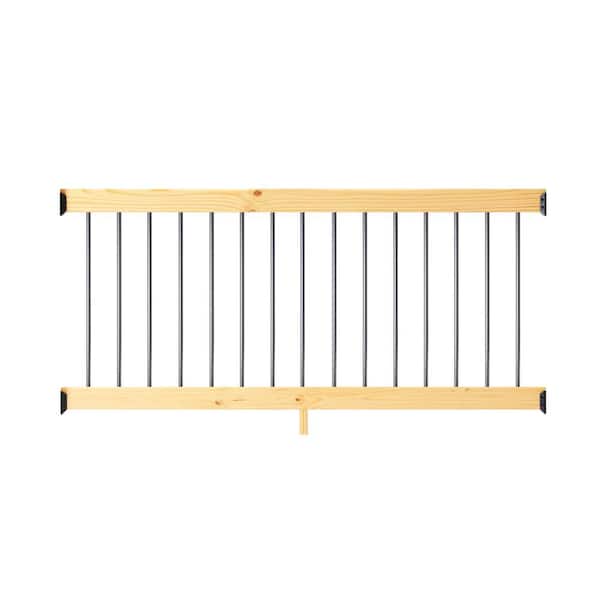 ProWood 6 ft. Southern Yellow Pine Rail Kit with Aluminum Round Balusters