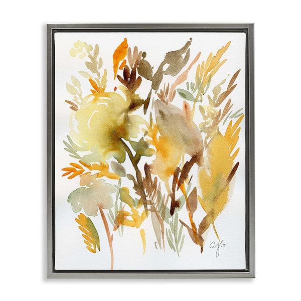 Stupell Industries Abstract Autumn Foliage Alexandria Gilbert Kincaid 1 Piece Floater Frame Graphic Print Nature Art Print 21 in. x 17 in.