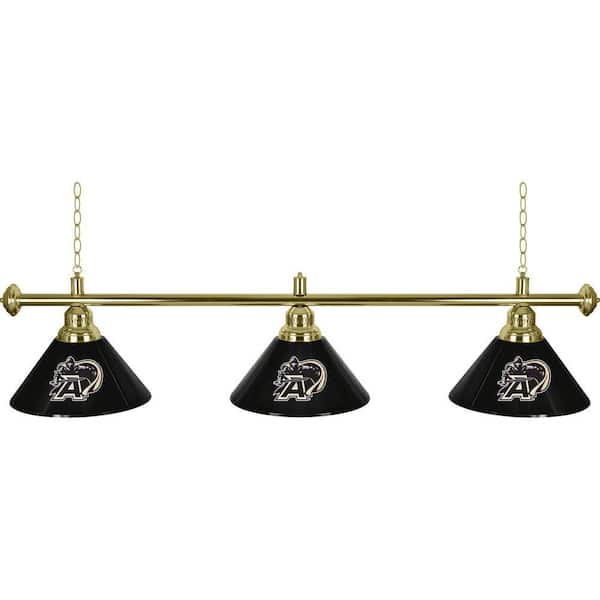 Trademark Army Black Knights 60 in. Three Shade Black Hanging Billiard Lamp