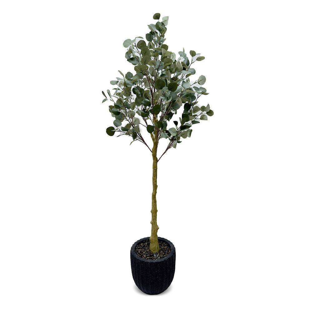 Botanical 5.8 ft. Artificial Eucalyptus in Pot