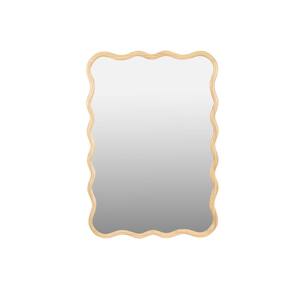 Brown 28 in. W x 40 in. H Rectangle Wood Wall Framed Mirror