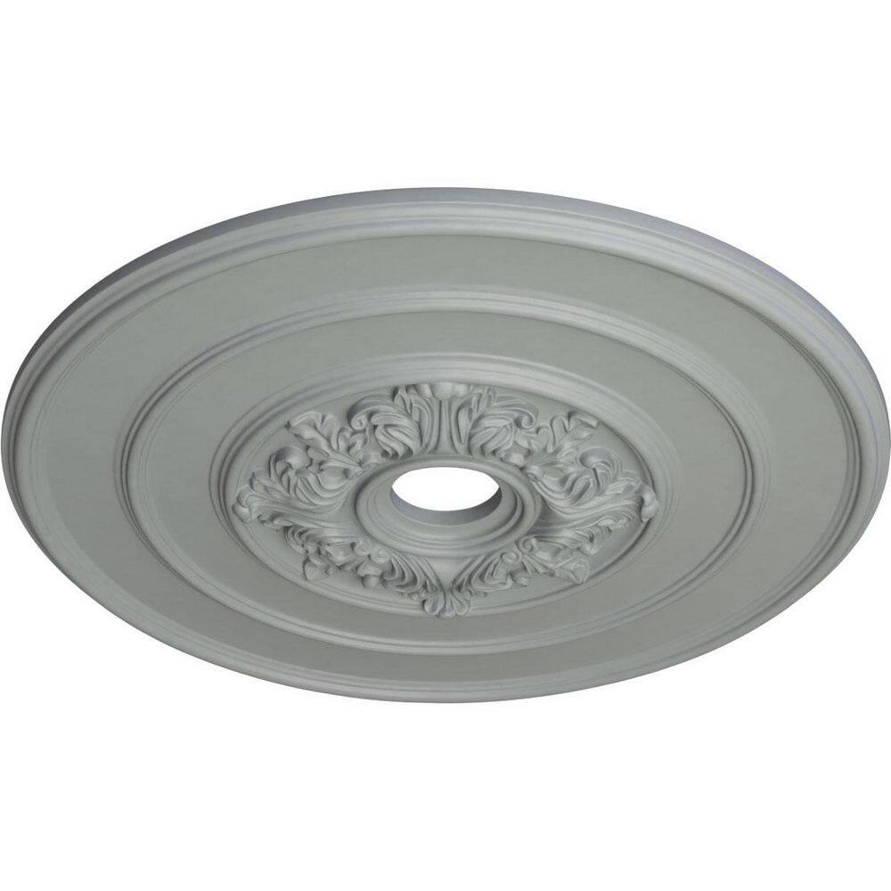 Primed Round Traditional Acanthus Leaves Ceiling Medallion