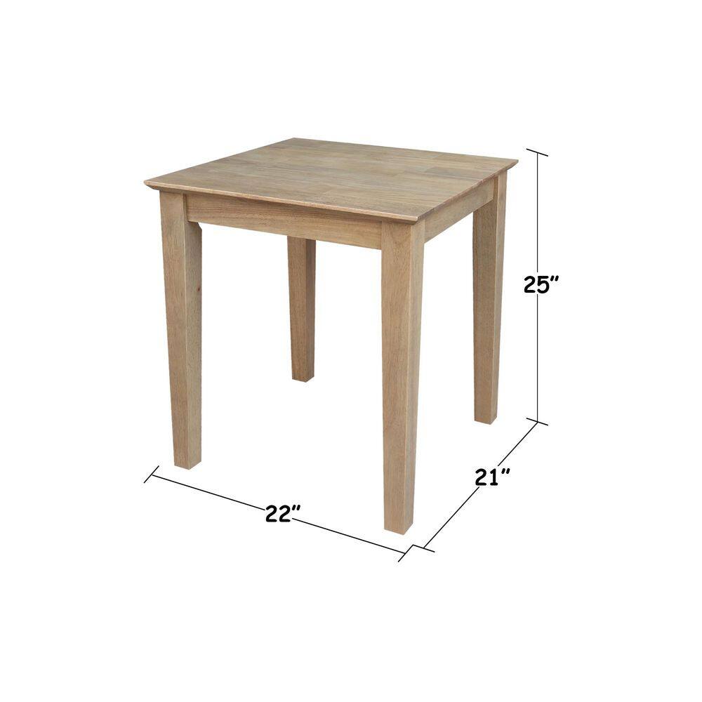 Stephanie 22 in. Honey Square Solid Wood End Table - thumbnail 7