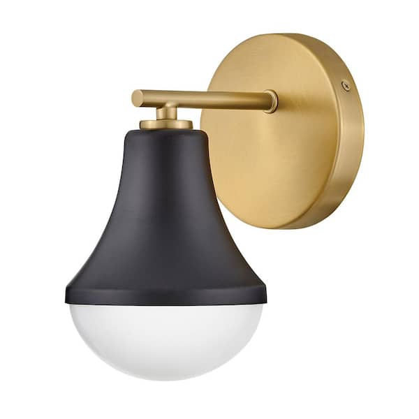 LARK Haddie 5.25 in. 1 Light Black Vanity Light