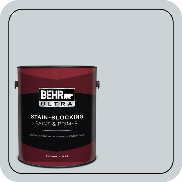 BEHR ULTRA 1 gal. #N490-1 Absolute Zero Flat Exterior Paint & Primer