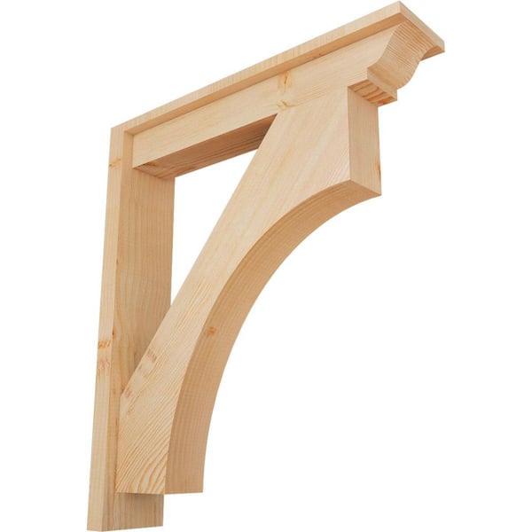 Ekena Millwork 6 in. x 30 in. x 26 in. Douglas Fir Westlake Traditional Smooth Outlooker